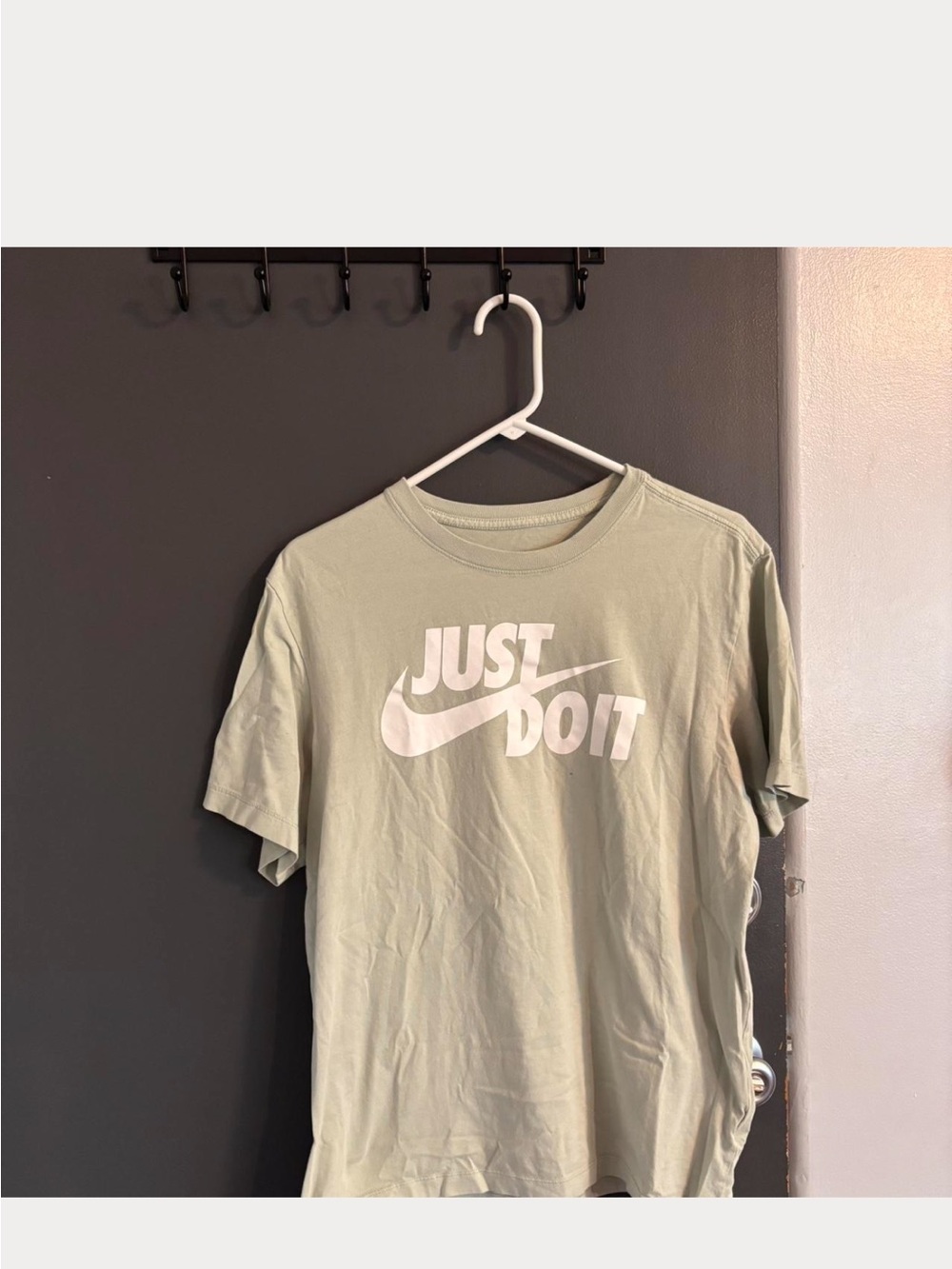 Nike tennis "Just Do It" Logo Shirt Tee - Sage Green